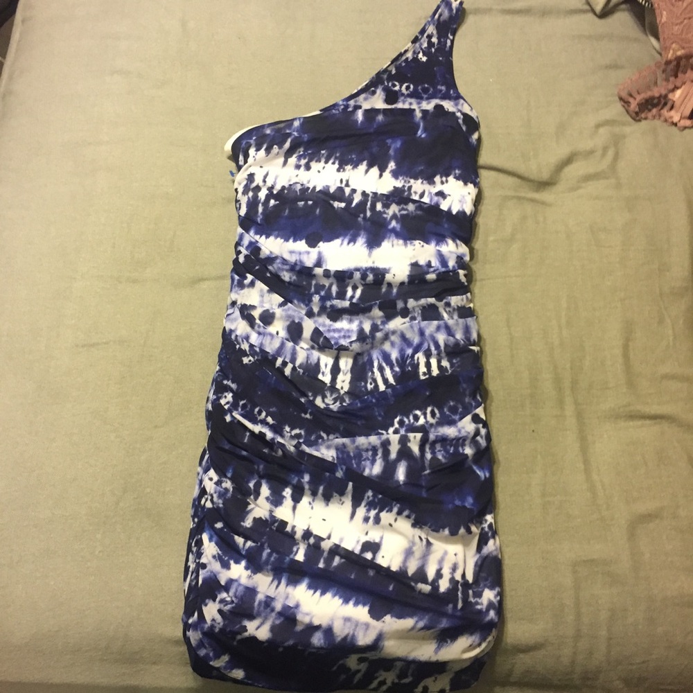 Plastic Island Sexy one shoulder dress tie dye - Picture 4 of 4
